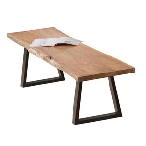 LIZARD Slim Πάγκος 160x45x45cm Ακακία Φυσικό/Μεταλ.Μαύρο