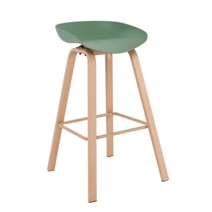 PENT Σκαμπό Bar Μέταλλο Φυσικό, PP Πράσινο