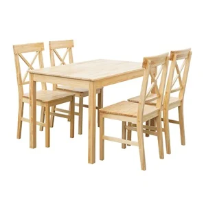 DAILY Set K/D (Τρ.118x74cm+4 Καρ) Φυσικό Pine