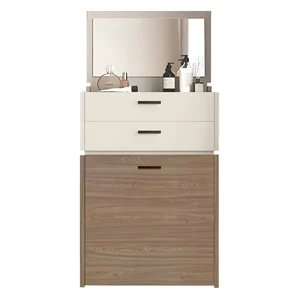 VANITY Τουαλέτα Sonoma Oak/Cream (ενσωματωμένος καθρέπτης & σκαμπό)