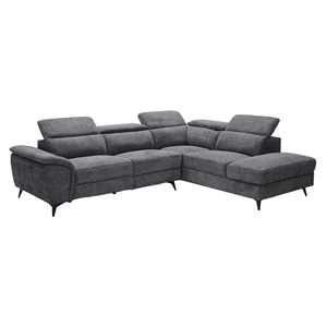 ROMEO Καναπές-Relax Αριστερή Γωνία, Ύφασμα Γκρι